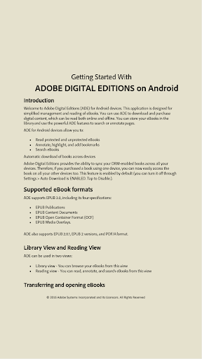 Adobe Digital Editions 4.5.10 for MAC App Preview 2