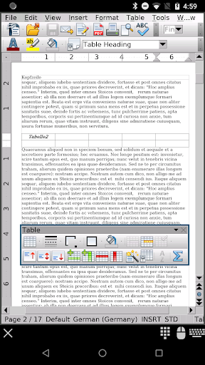 AndrOpen Office 4.3.2 for MAC App Preview 2
