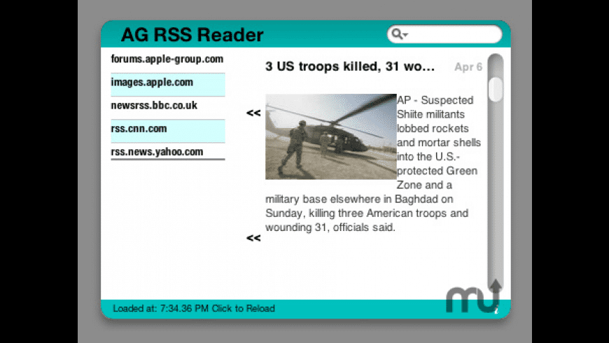 AG RSS Reader preview
