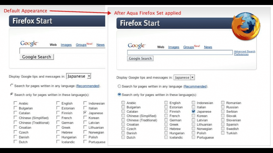 Aqua Firefox Set preview