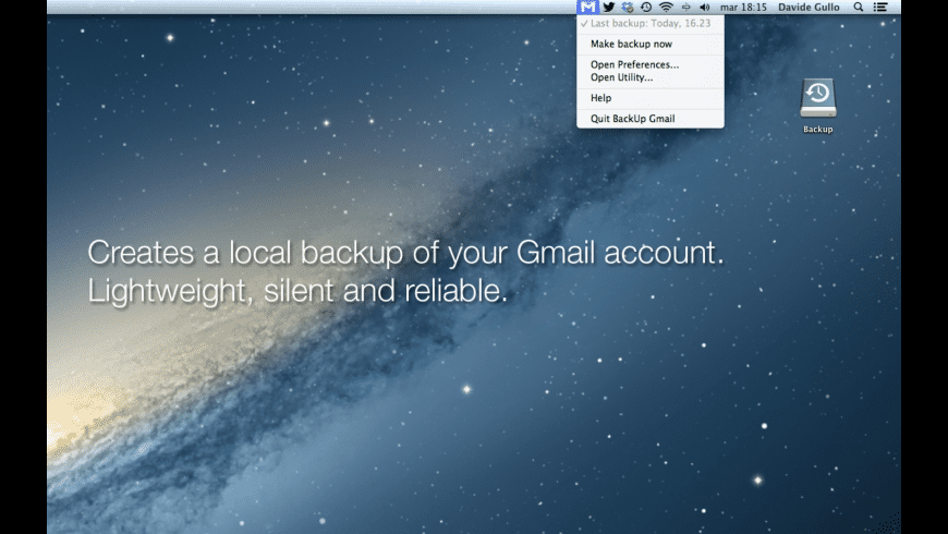 BackUp Gmail preview