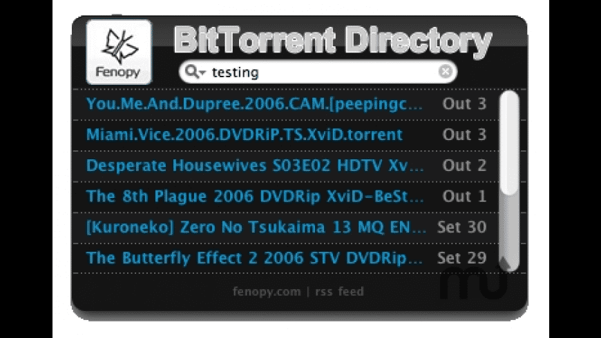 BitTorrent Live Feed and Search preview
