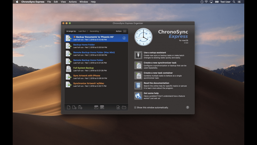ChronoSync Express preview