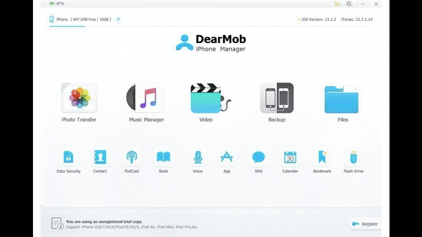 DearMob iPhone Manager preview