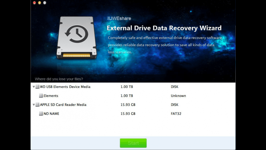 External Drive Data Recovery Wizard preview