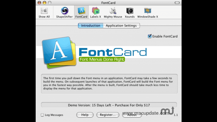 FontCard preview