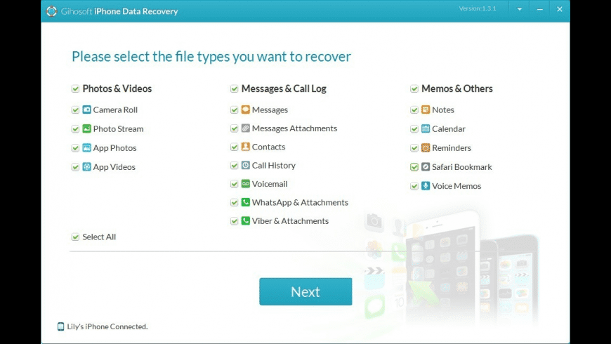 Gihosoft iPhone Data Recovery preview