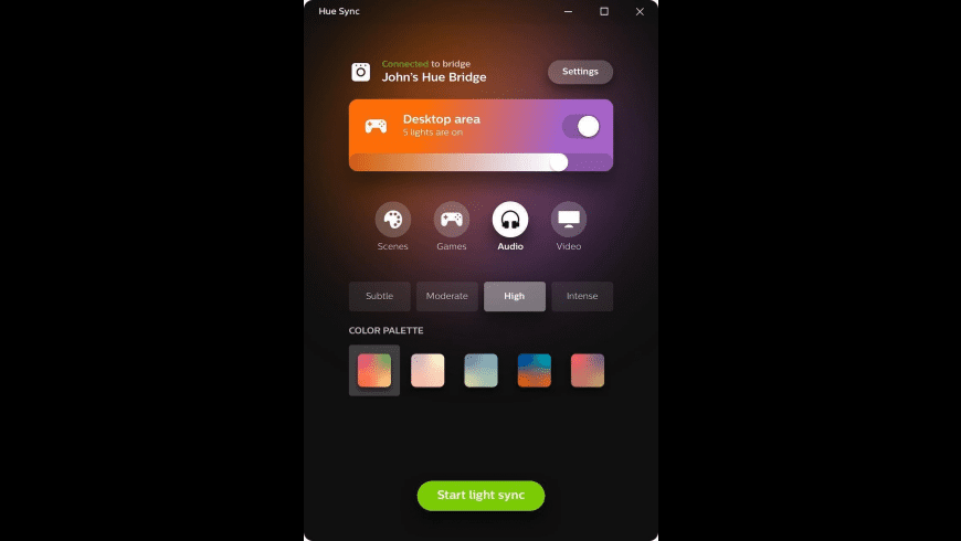 Hue Sync preview