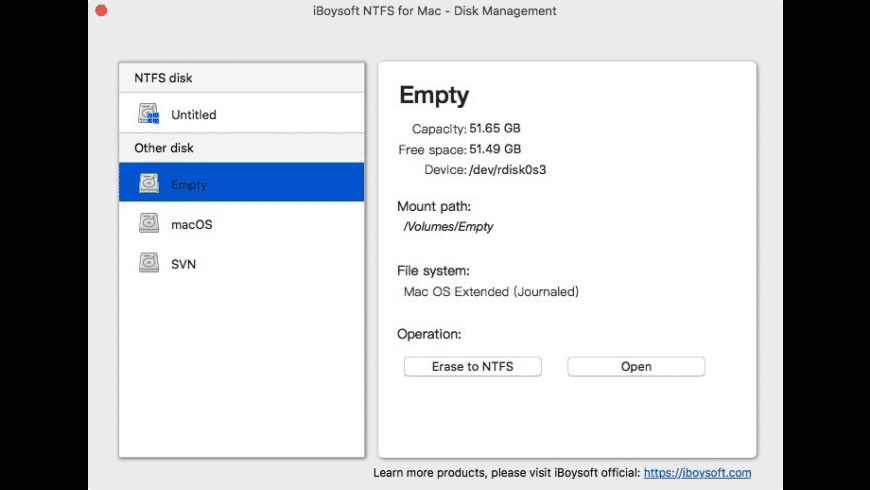 iBoysoft NTFS preview