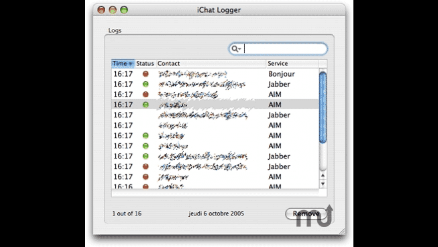 iChat Logger preview