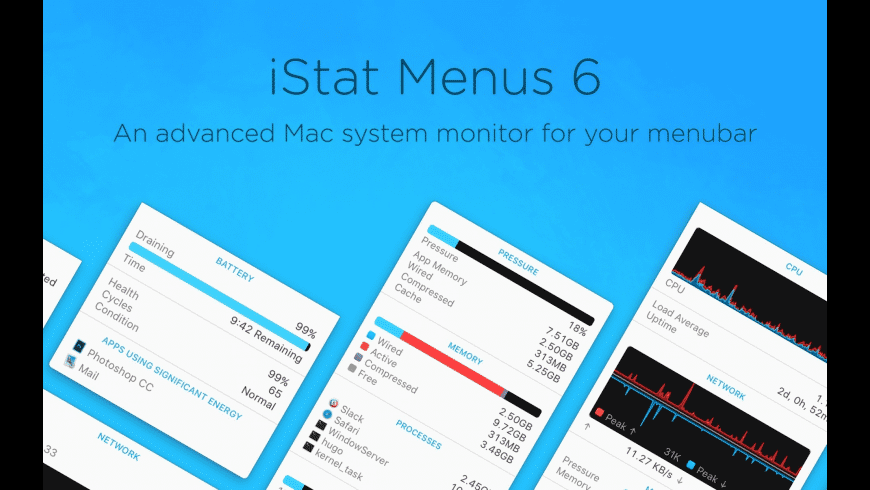 iStat Menus Family Pack (5 Users) preview