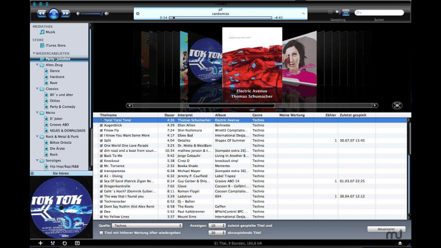 iTunes 7.4.2 DMR Blue Vista Skin preview