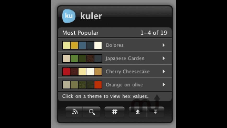 Kuler Dashboard Widget preview