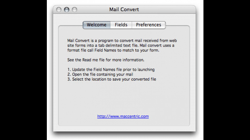 Mail Convert preview