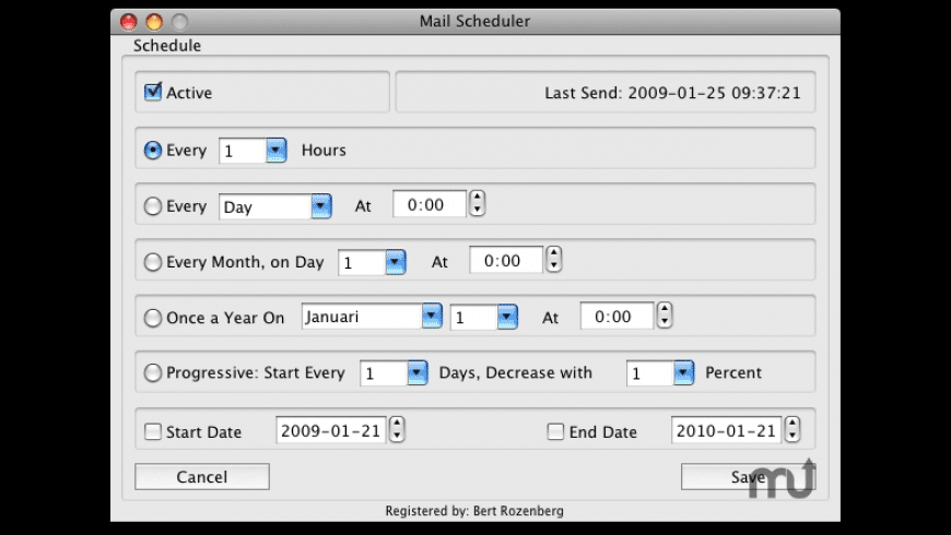 Mail Scheduler preview