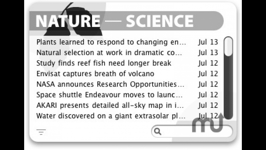 Nature and Science Widget preview