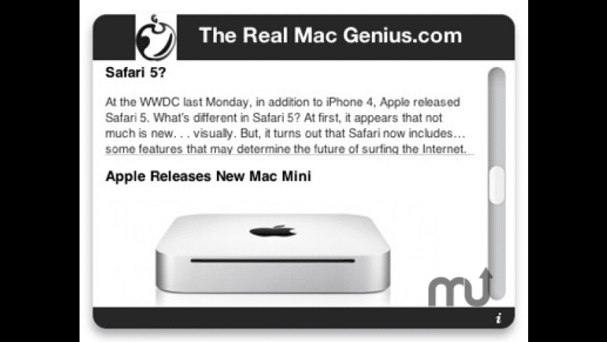 Real Mac Genius RSS Feed preview