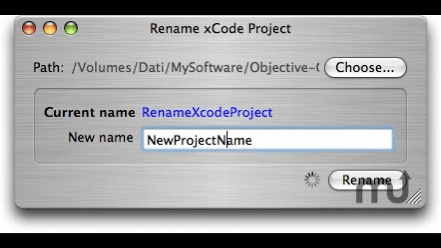 Rename Xcode Project preview