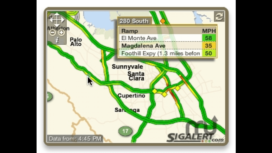SigAlert Traffic Maps Widget preview