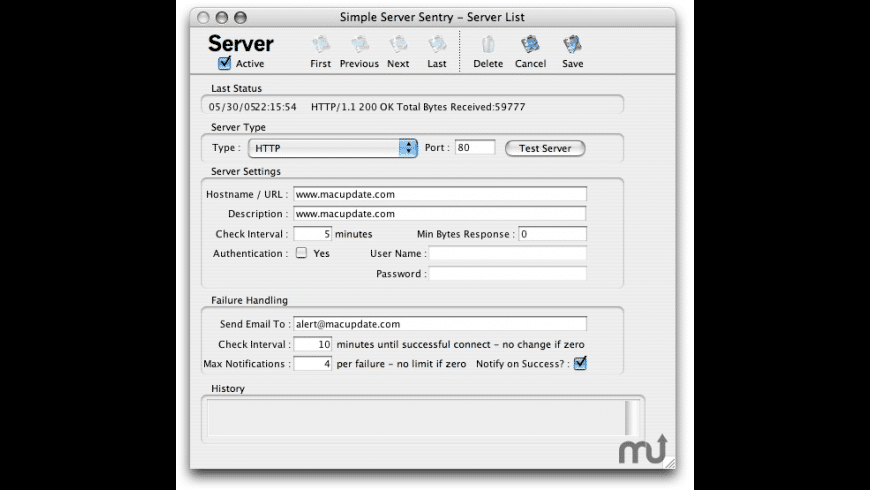 Simple Server Sentry preview