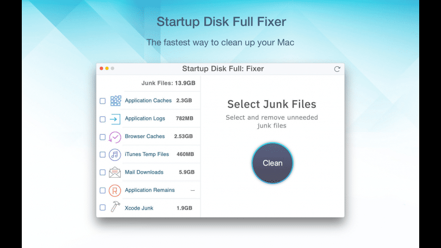 Startup Disk Full Fixer preview