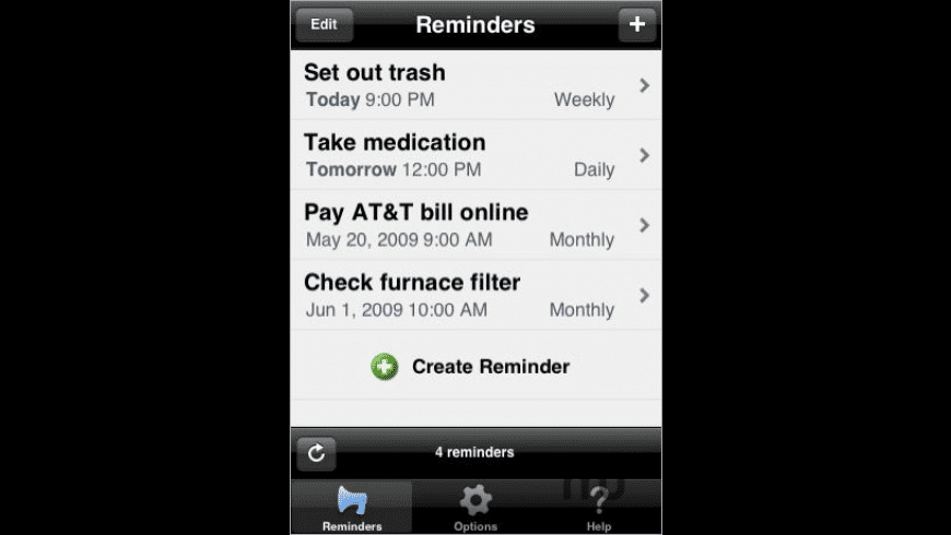 TextMinder SMS text reminders preview