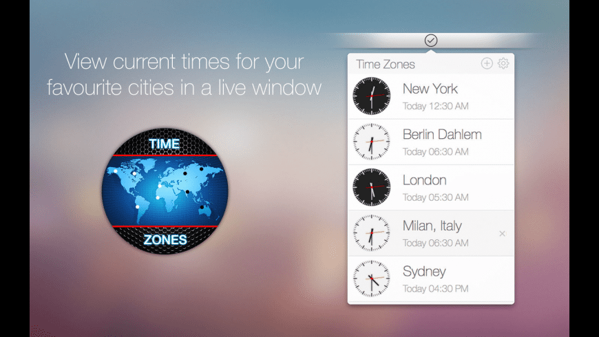 Time Zones preview