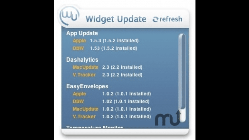 Widget Update preview