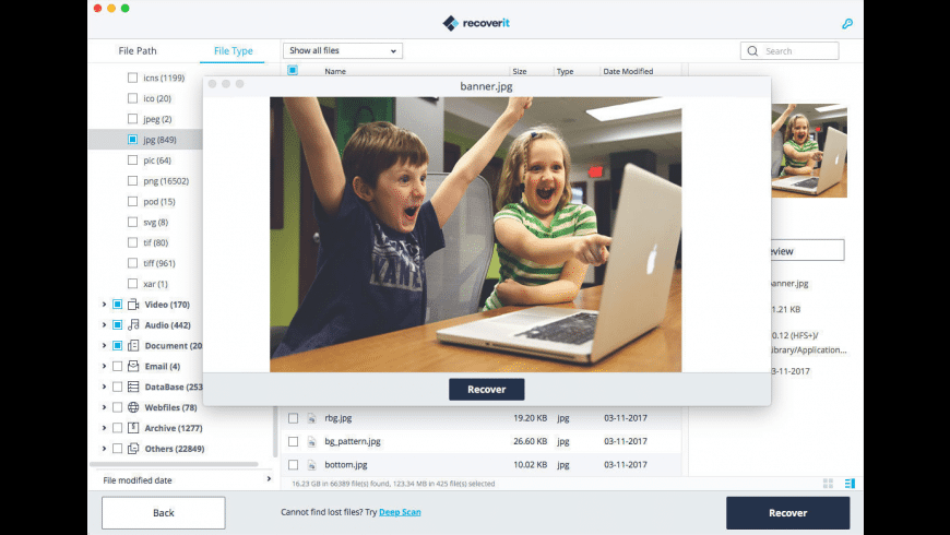 Wondershare Recoverit Free preview
